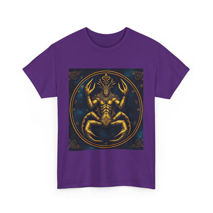 Unisex Heavy Cotton T-Shirt, Scorpion King, Cancer Zodiac Design