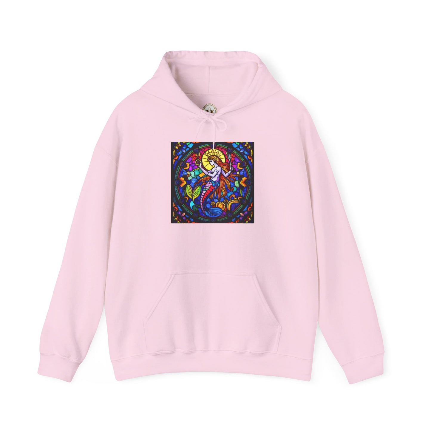 Unisex Heavy Blend™ Hooded Sweatshirt with glass Aquarius zodiac design