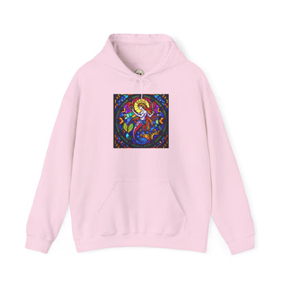 Unisex Heavy Blend™ Hooded Sweatshirt with glass Aquarius zodiac design