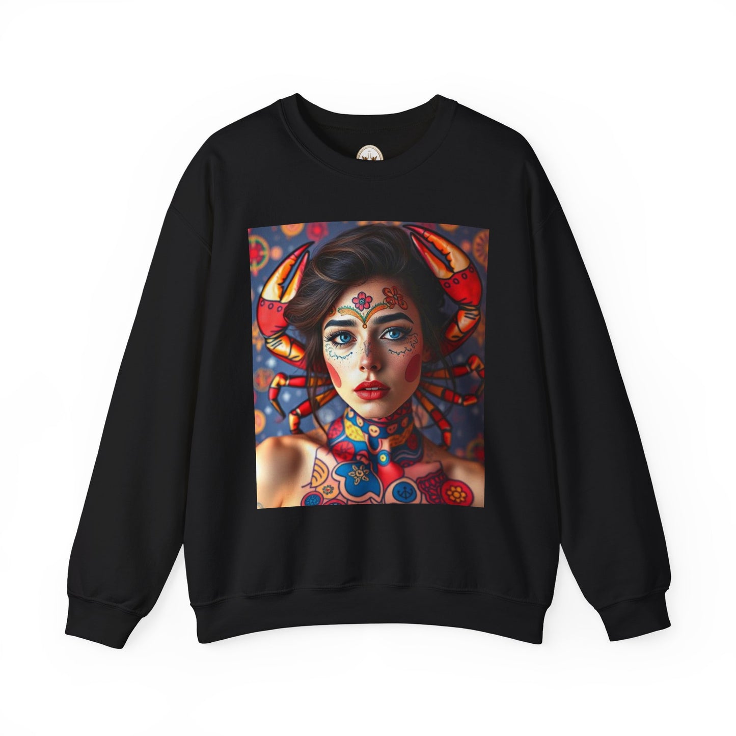 Unisex Heavy Blend™ Crewneck Sweatshirt, Cancer, Zodiac v2, Sexy Pattern