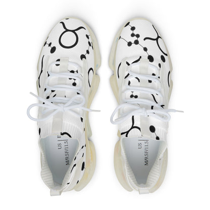 Men's Mesh Sneakers, Taurus Zodiac Sign, all over print