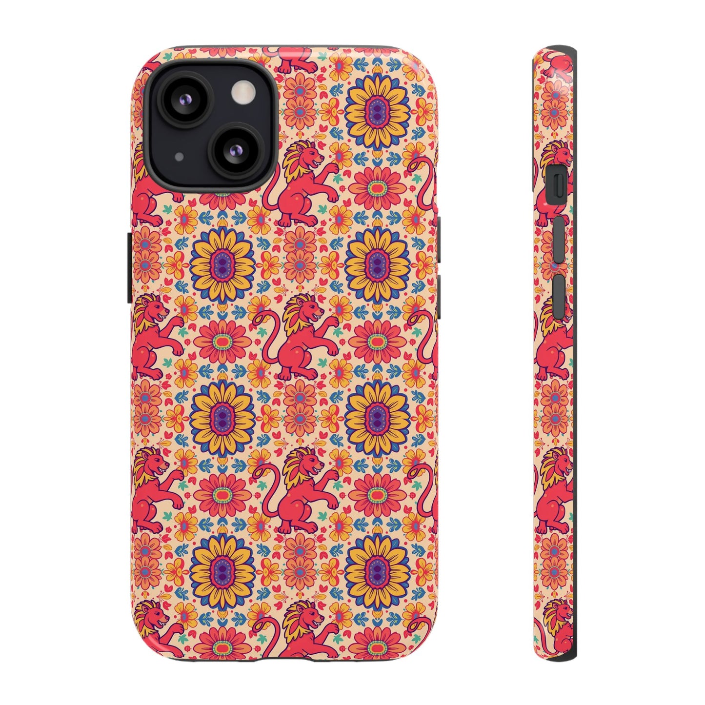 Tough Cases, Leo, Zodiac v1, Flower Pattern