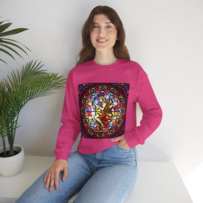 Unisex Heavy Blend™ Crewneck Sweatshirt, Glass, Virgo Zodiac Design