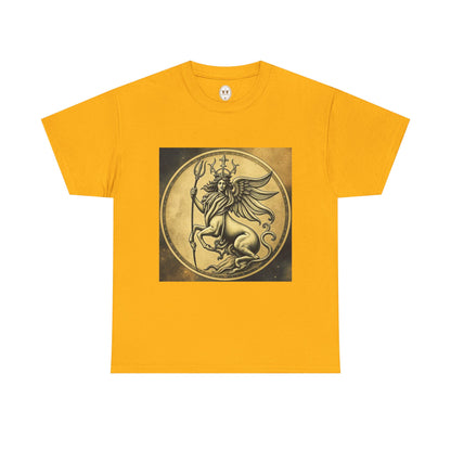 Unisex Heavy Cotton T-Shirt, Angel Animal, Virgo Zodiac Design