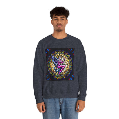Unisex Heavy Blend™ Crewneck Sweatshirt, Glass 1, Virgo Zodiac Design