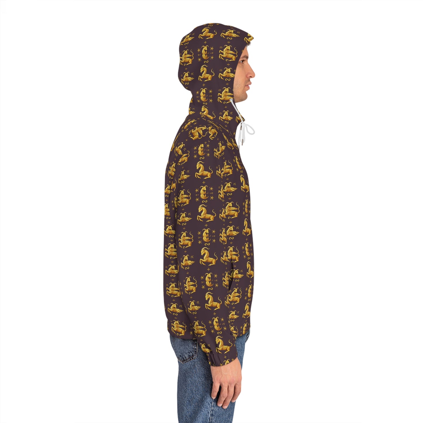 Full-Zip Hoodie (AOP), Capricorn, Zodiac, Pattern