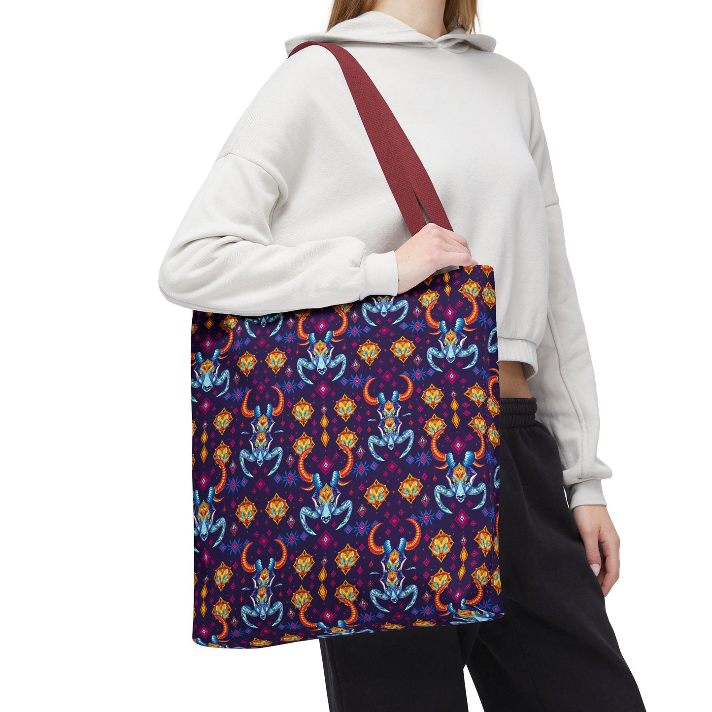 Tote Bag (AOP), Taurus, Zodiac, Jewel Pattern