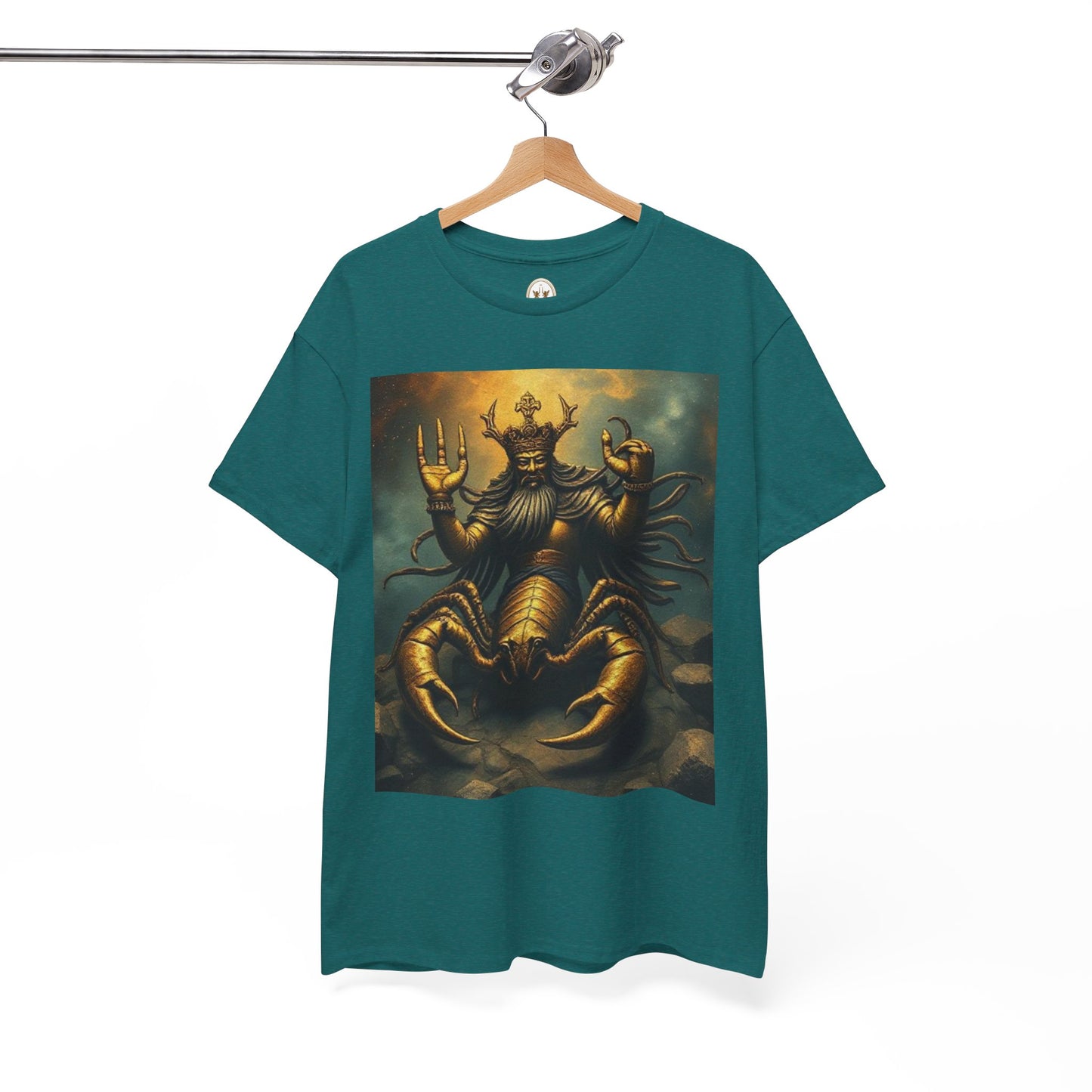 Unisex Heavy Cotton T-Shirt, Desert Scorpio King, Zodiac Design