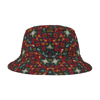 Bucket Hat, (AOP), Pisces, Zodiac, Shape Pattern