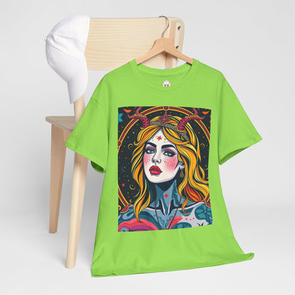 Unisex Heavy Cotton T-Shirt, Virgo, Zodiac v2, Sexy Art