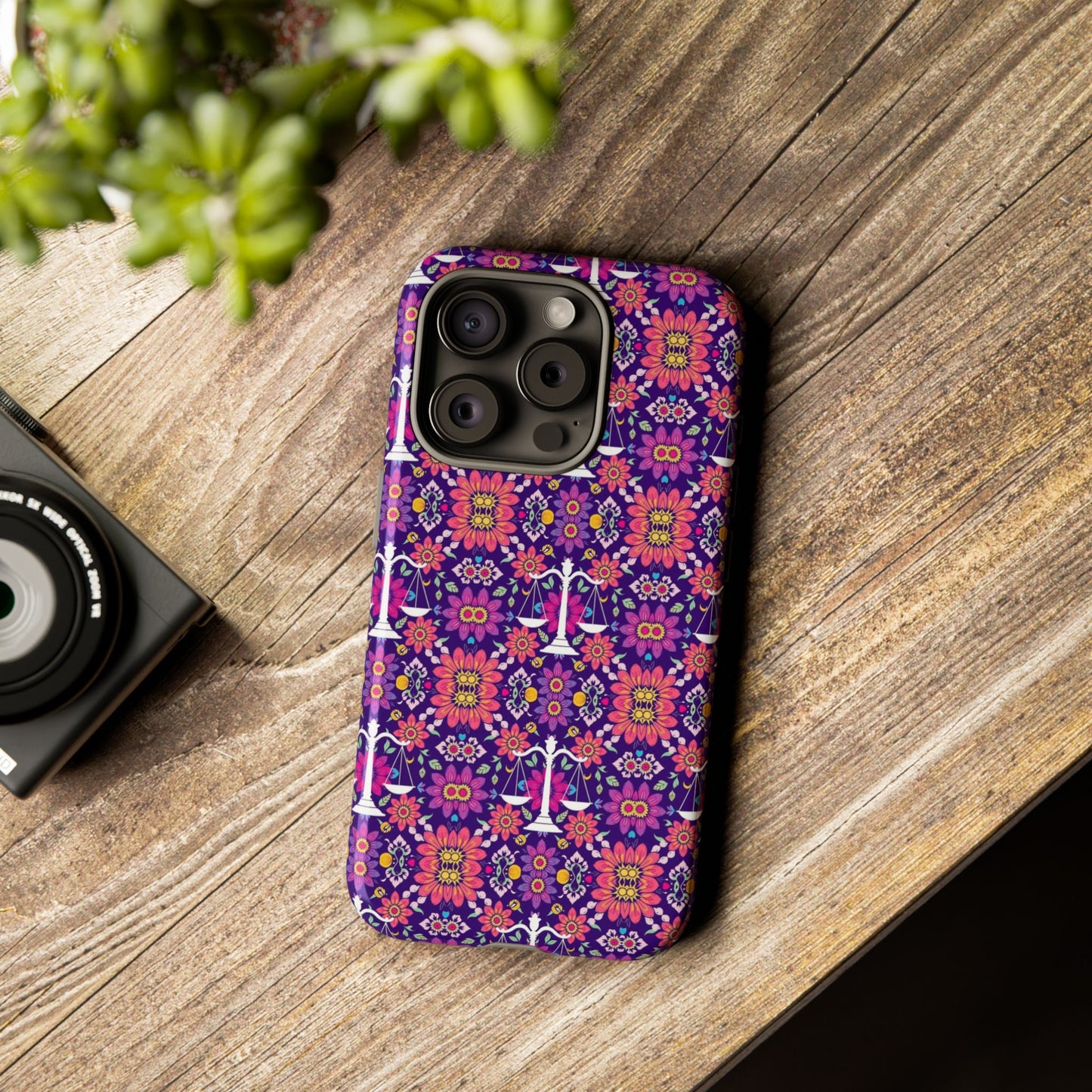 Tough Cases, Libra, Zodiac v4, Flower Pattern