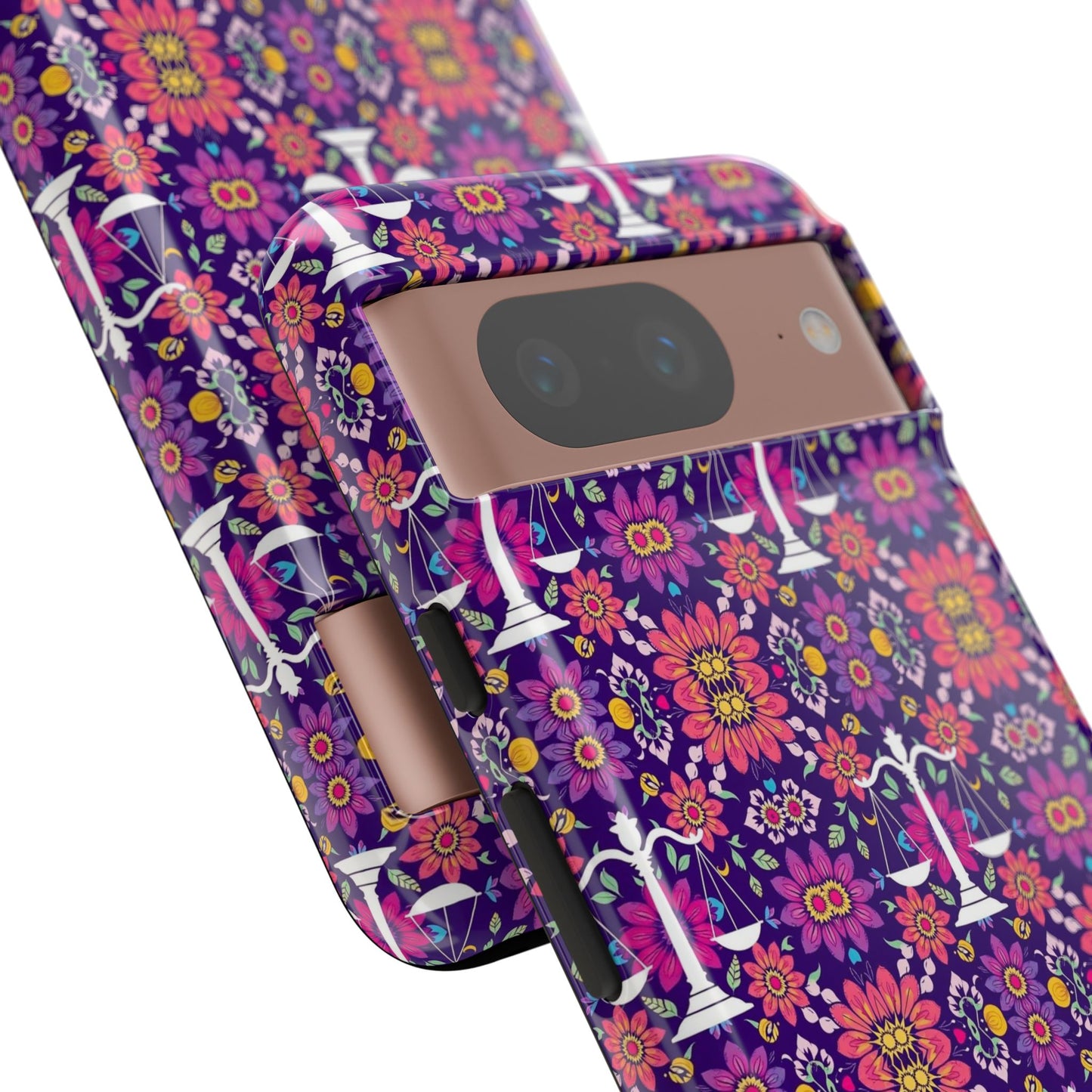 Tough Cases, Libra, Zodiac v4, Flower Pattern