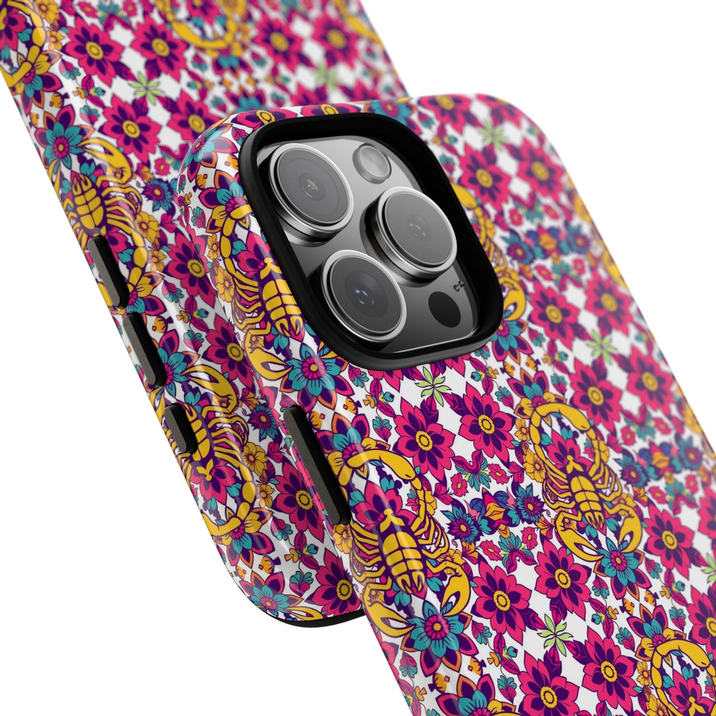 Tough Cases, Scorpio, Zodiac v2, Flower Pattern