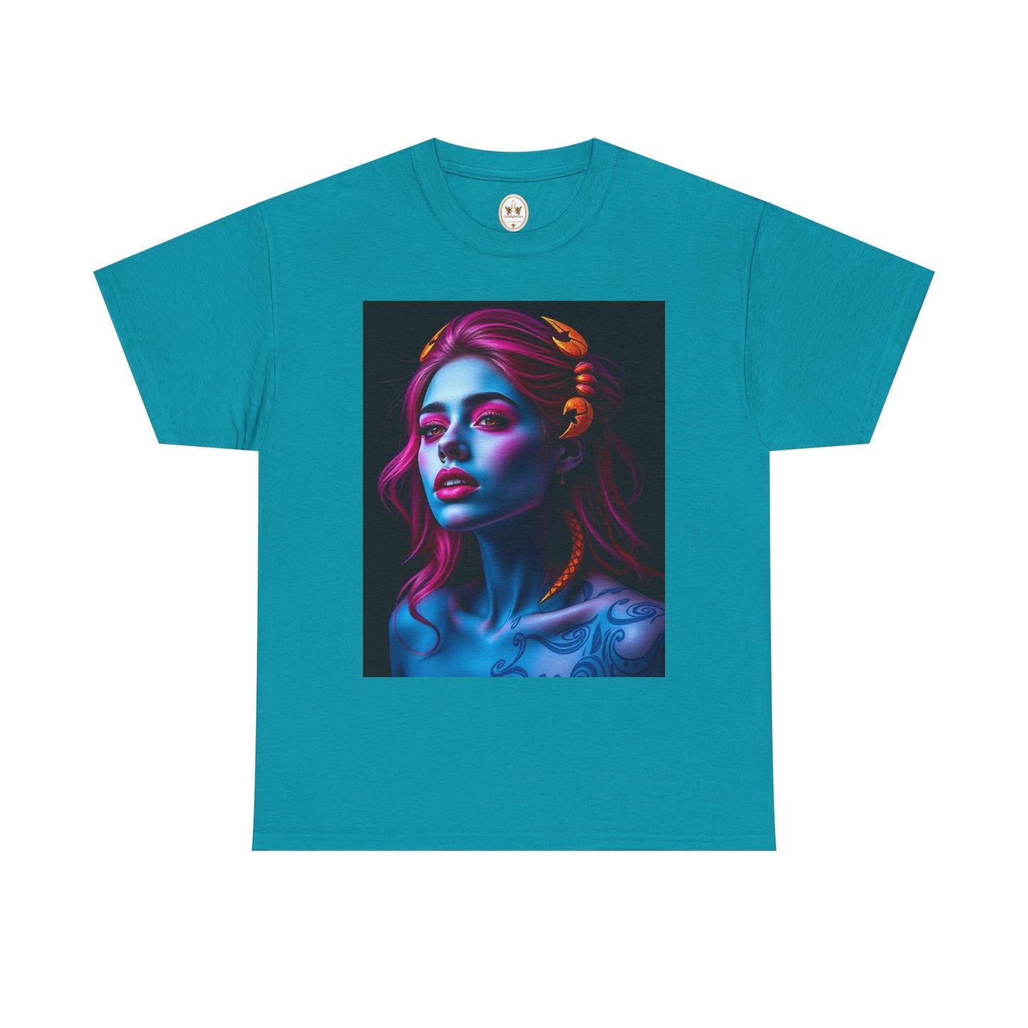 Unisex Heavy Cotton T-Shirt, Scorpio, Zodiac, Sexy Art