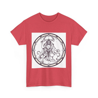 Unisex Heavy Cotton T-Shirt, Bull Centaur v1, Taurus Zodiac Design