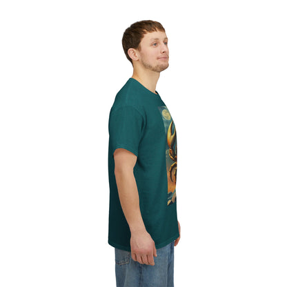 Unisex Heavy Cotton T-Shirt, Crustacean King, Cancer Zodiac Design