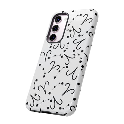 Tough Cases with the Aries Zodiac sign for iPhone, Samsung Galaxy, and Google Pixel devices