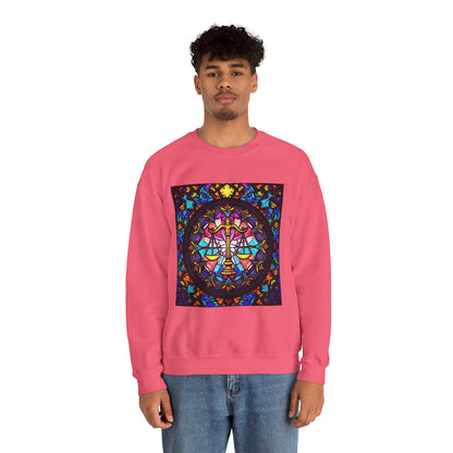 Unisex Heavy Blend™ Crewneck Sweatshirt, Glass 1, Libra Zodiac Design
