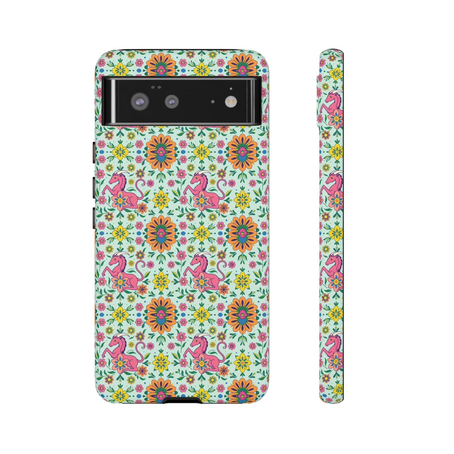 Tough Cases, Aquarius, Zodiac, Flower Pattern