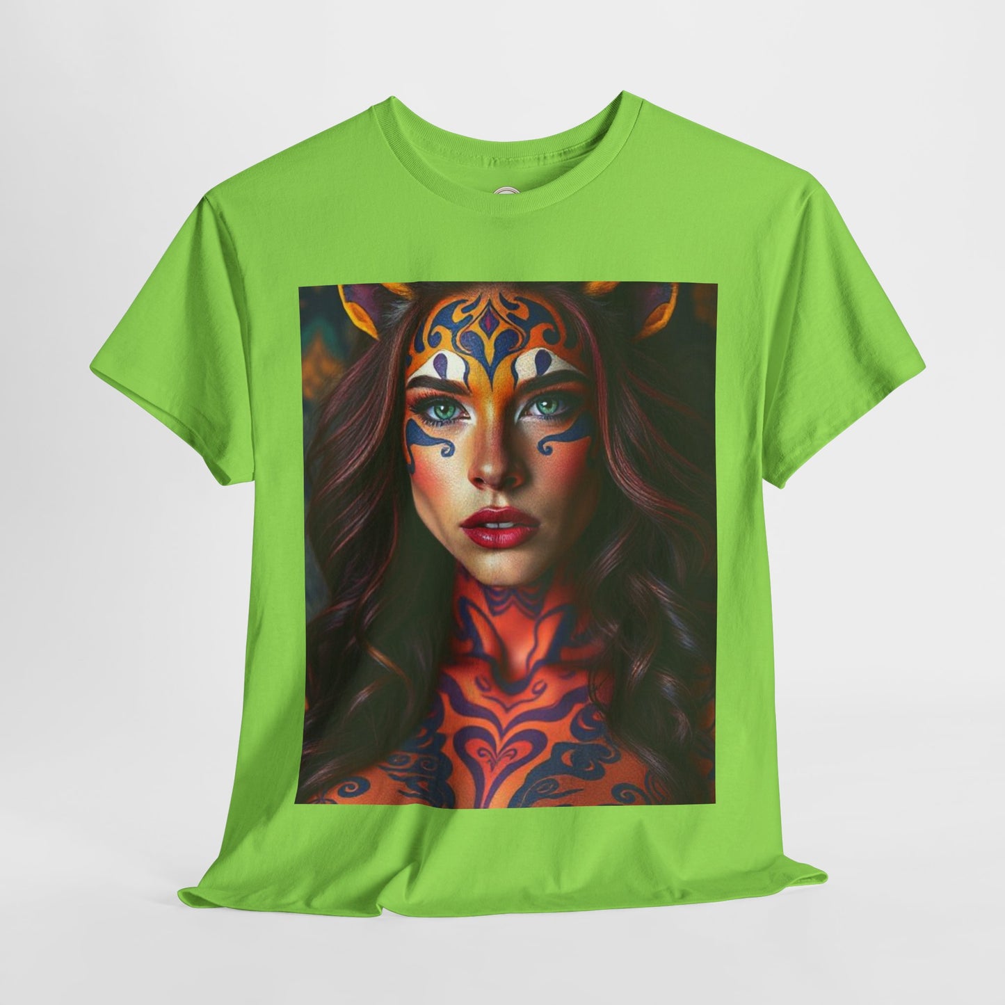 Unisex Heavy Cotton T-Shirt, Leo, Zodiac, Sexy Art