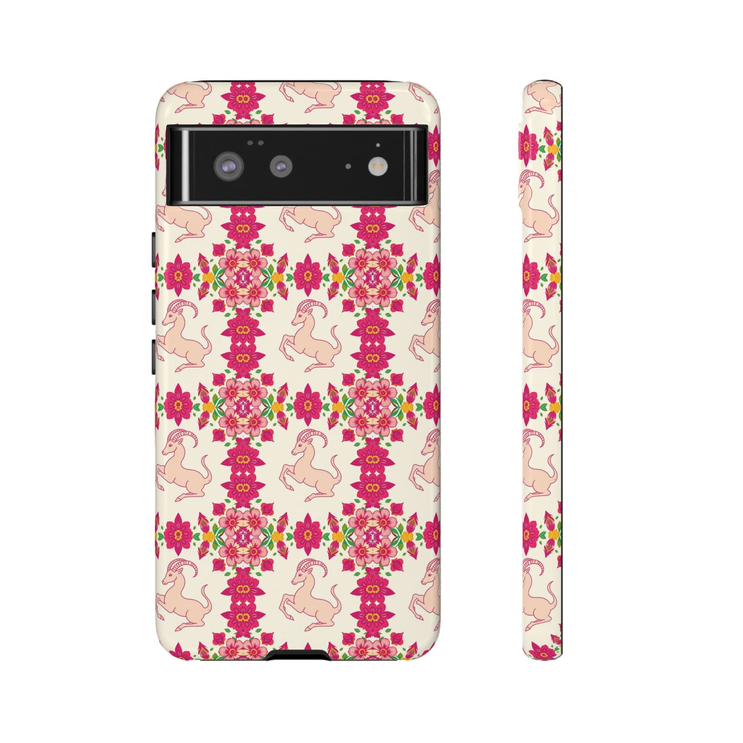 Tough Cases, Capricorn, Zodiac v3, Flower Pattern
