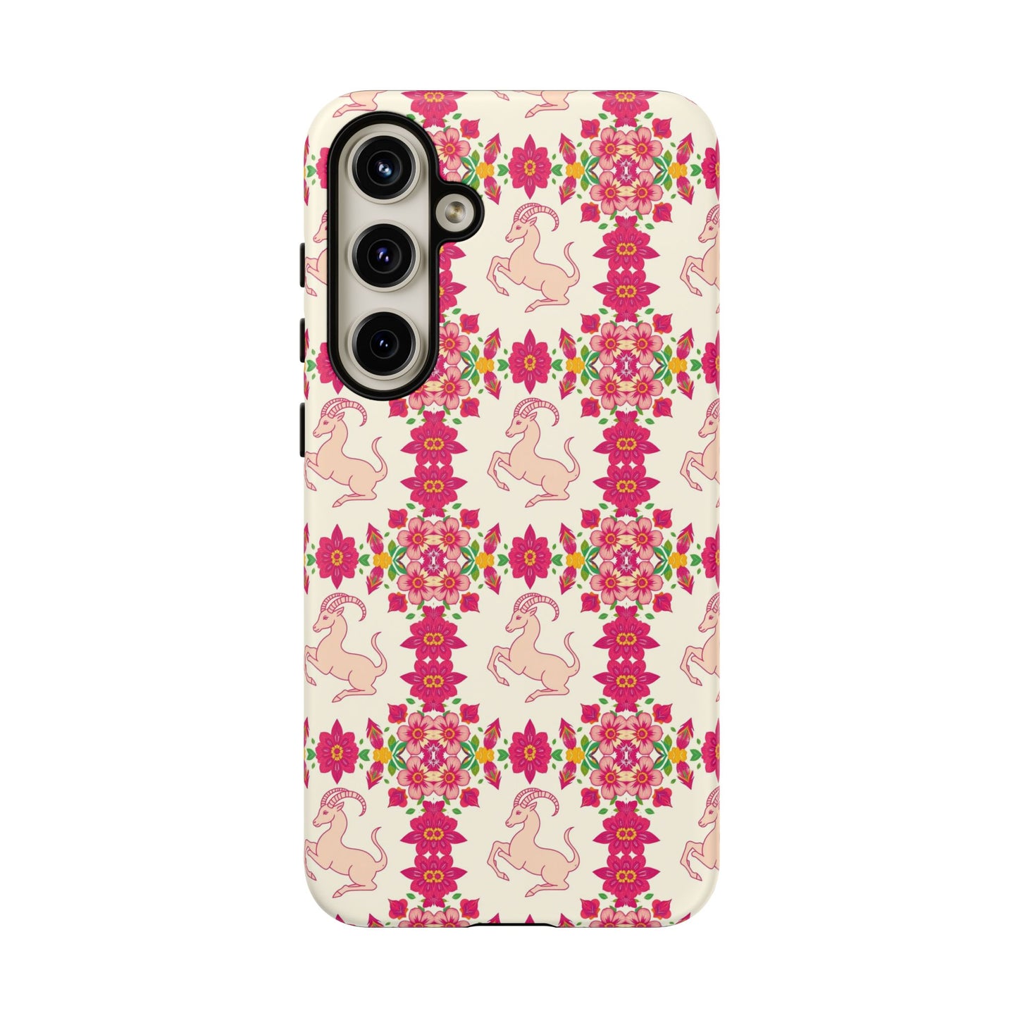 Tough Cases, Capricorn, Zodiac v3, Flower Pattern