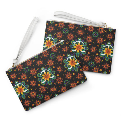 Clutch Bag, Libra, Zodiac, Flower Pattern