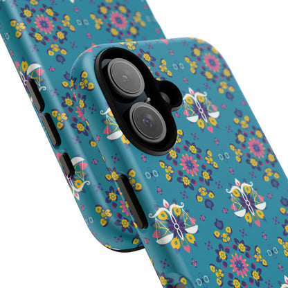 Tough Cases, Libra, Zodiac v2, Flower Pattern