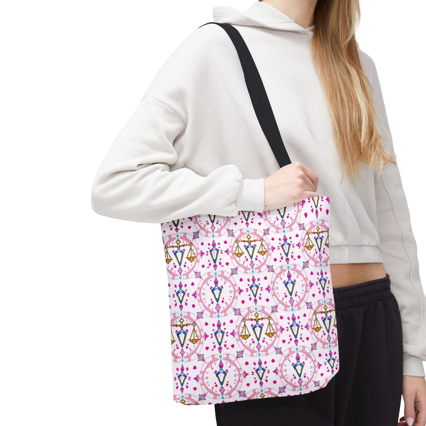 Tote Bag (AOP), Libra, Zodiac, Jewel Pattern