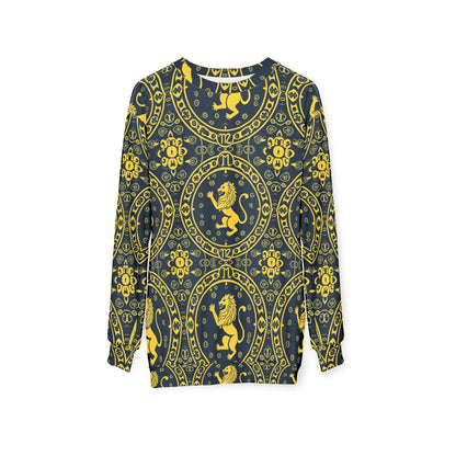 Unisex Sweatshirt, Zodiac Design, Pattern, Leo, AOP