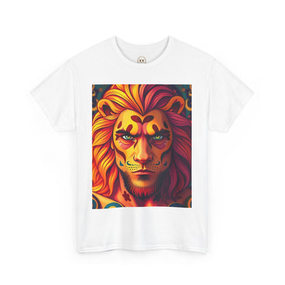 Unisex Heavy Cotton T-Shirt, Leo, Zodiac v2, Sexy Art