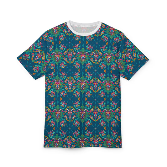 Unisex Cut & Sew T-Shirt, (AOP), Taurus, Zodiac v2, Jewels Pattern