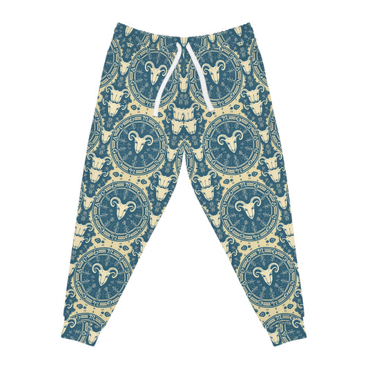 Athletic Joggers, Zodiac Design, Pattern, Aries, AOP