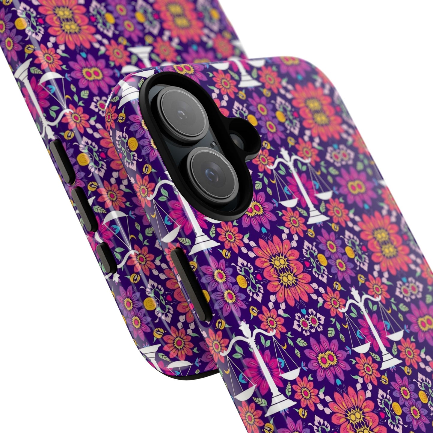 Tough Cases, Libra, Zodiac v4, Flower Pattern