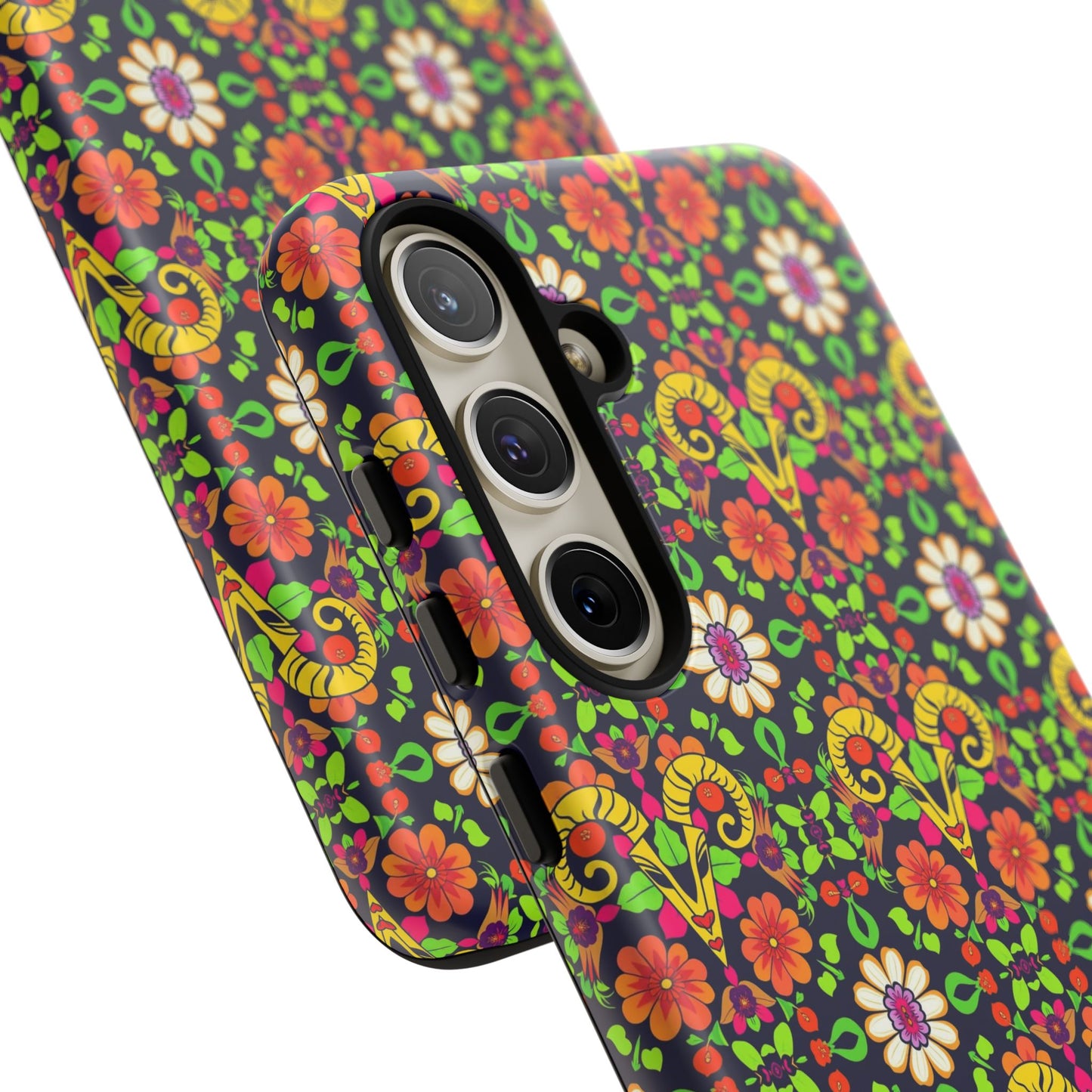 Tough Cases, Aries, Zodiac v4, Flower Pattern