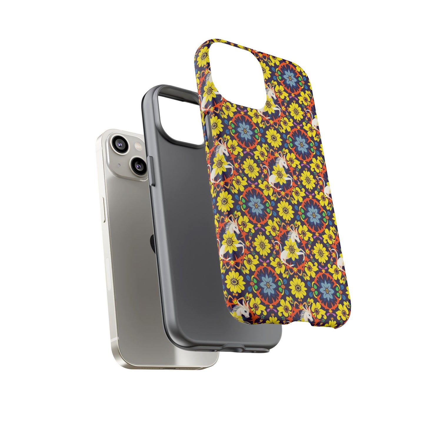 Tough Cases, Aquarius, Zodiac v3, Flower Pattern