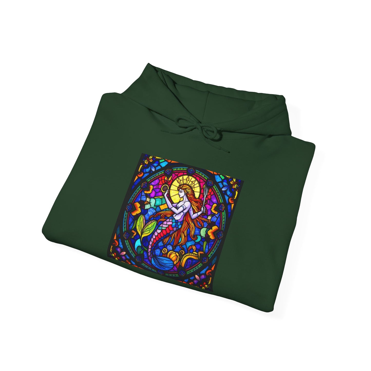 Unisex Heavy Blend™ Hooded Sweatshirt with glass Aquarius zodiac design