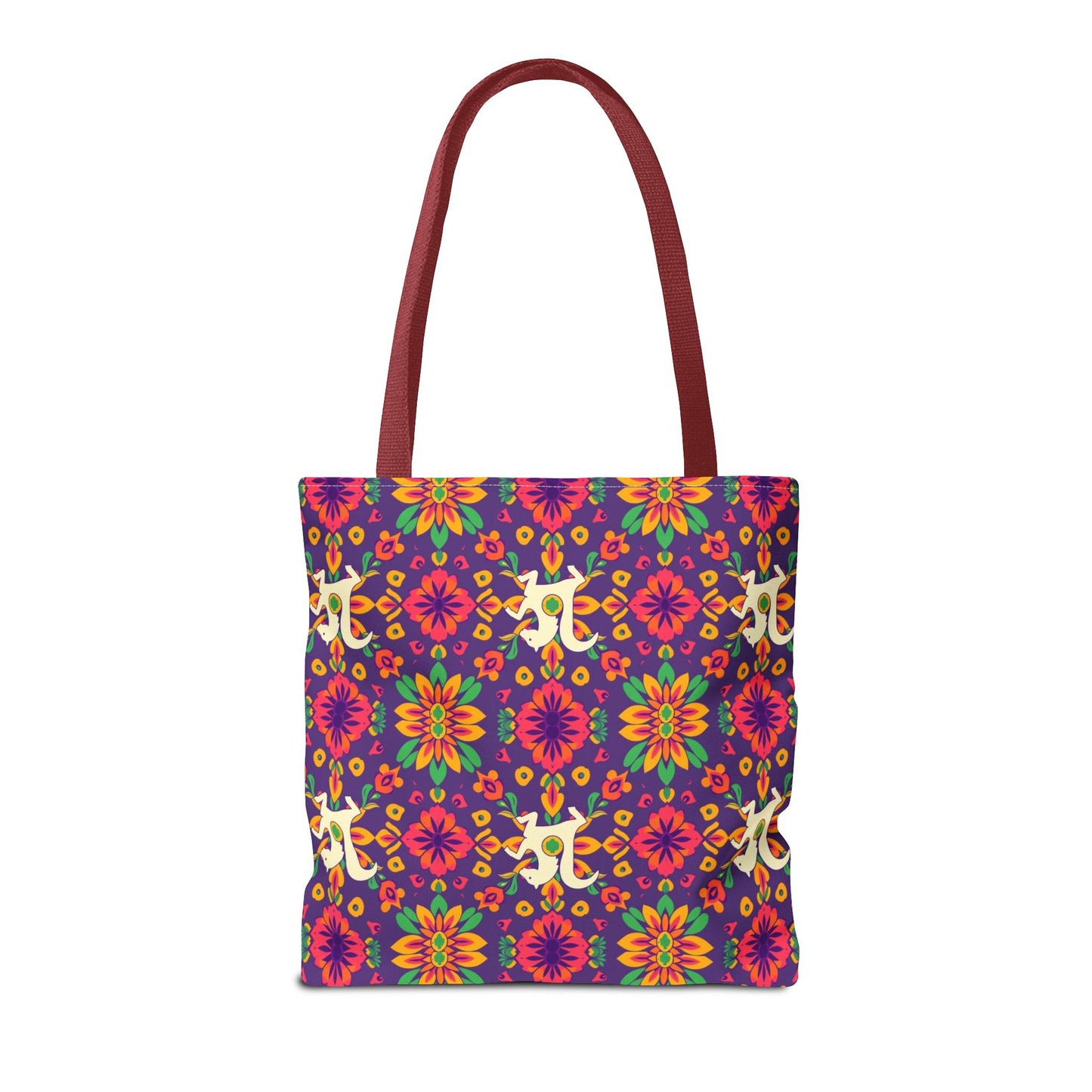 Tote Bag (AOP), Aquarius, Zodiac v2, Flower Pattern