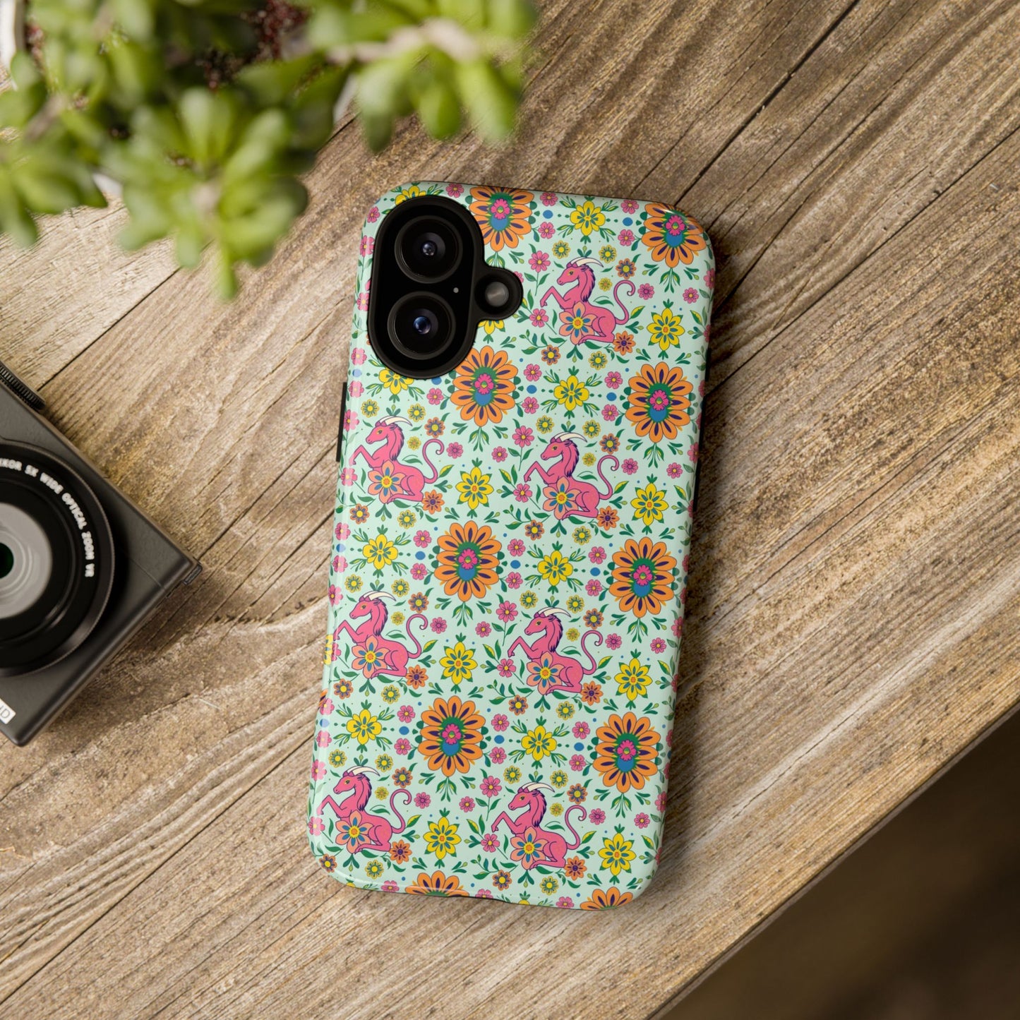 Tough Cases, Aquarius, Zodiac, Flower Pattern