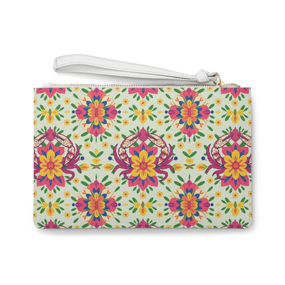 Clutch Bag, Cancer, Zodiac v2, Flower Pattern