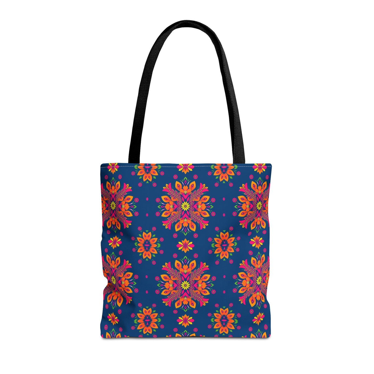 Tote Bag, (AOP), Gemini, Zodiac v4, Flower Pattern