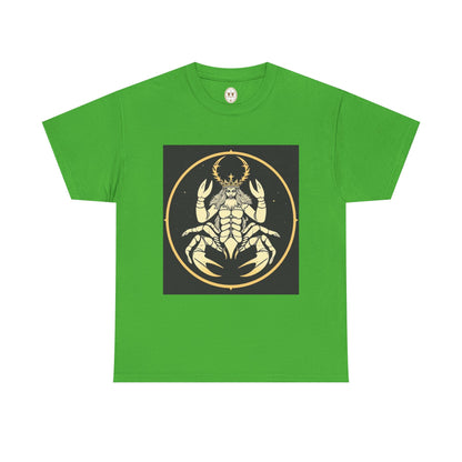 Unisex Heavy Cotton T-Shirt, Scorpio King, Print Art, Zodiac Design