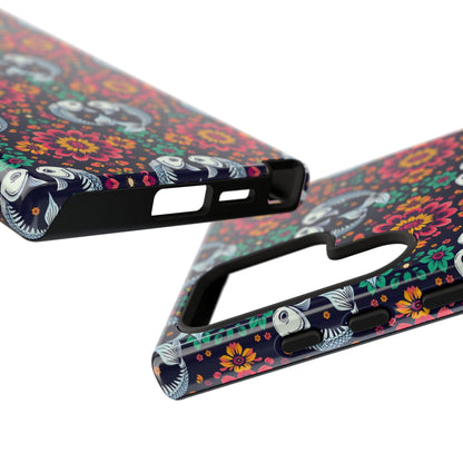 Tough Cases, Pisces, Zodiac v4, Flower Pattern