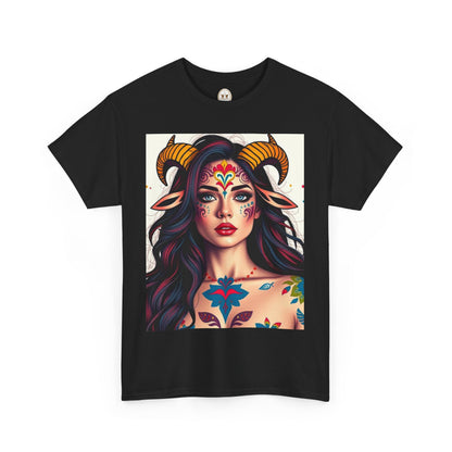 Unisex Heavy Cotton T-Shirt, Taurus, Zodiac v1, Sexy Art