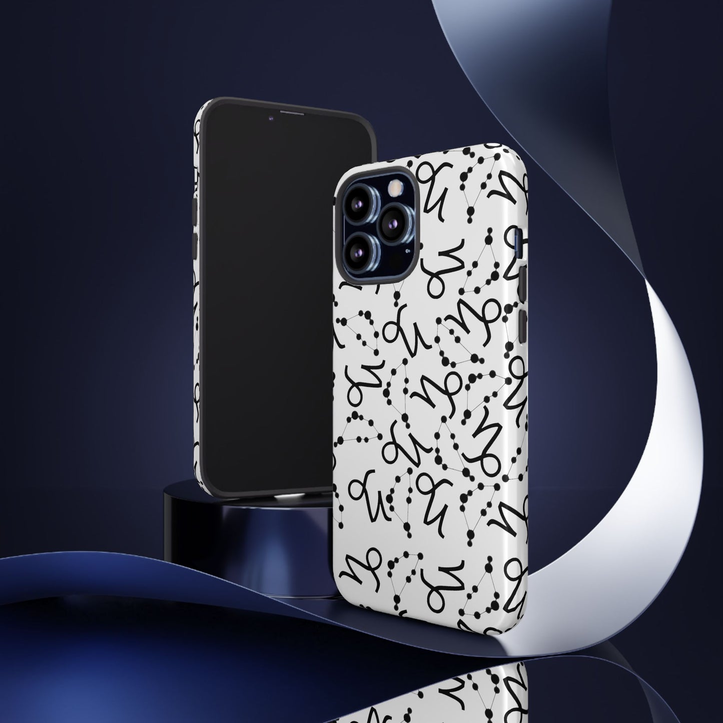 Tough Cases with the Capricorn Zodiac sign for iPhone, Samsung Galaxy, and Google Pixel devices