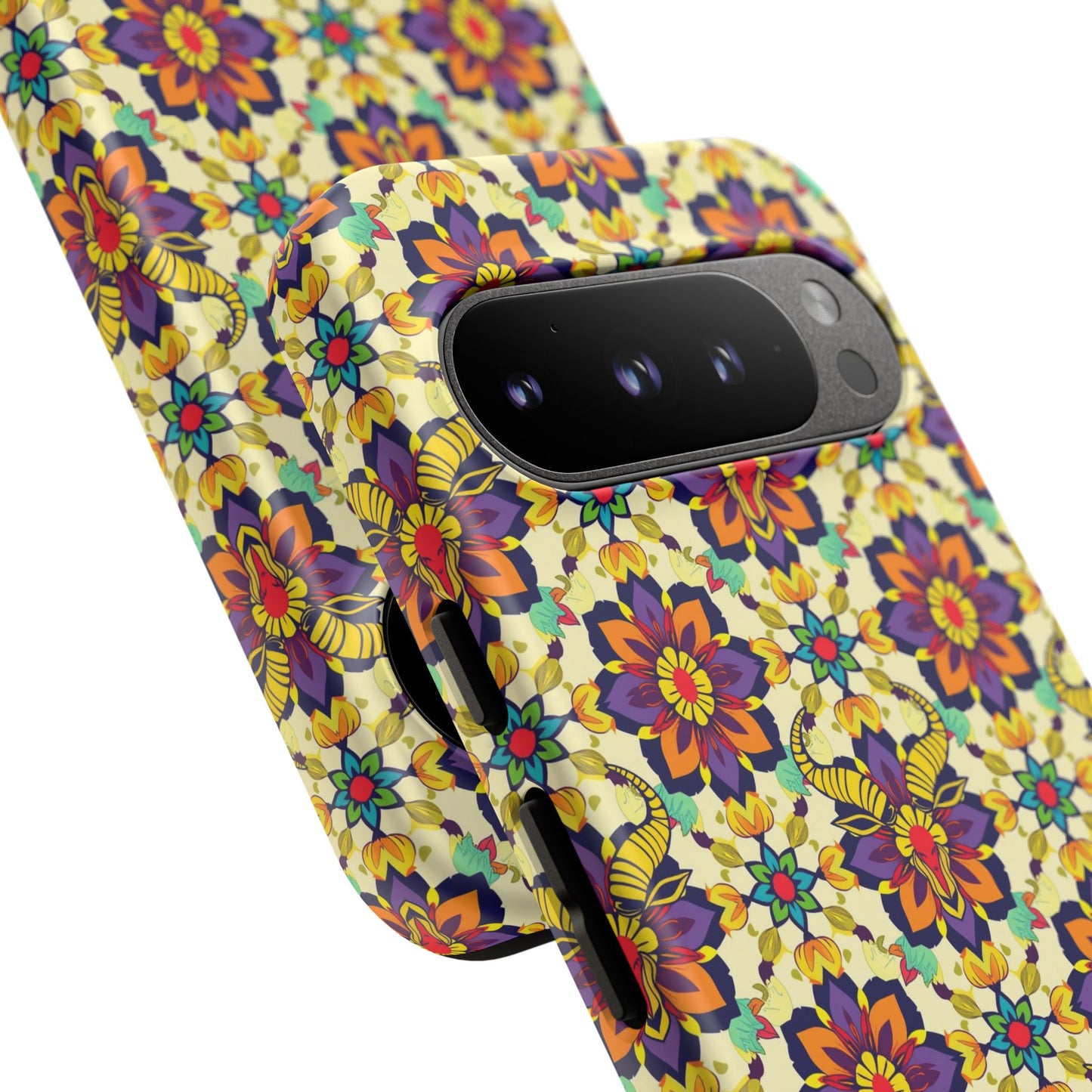Tough Cases, Taurus, Zodiac v1, Flower Pattern