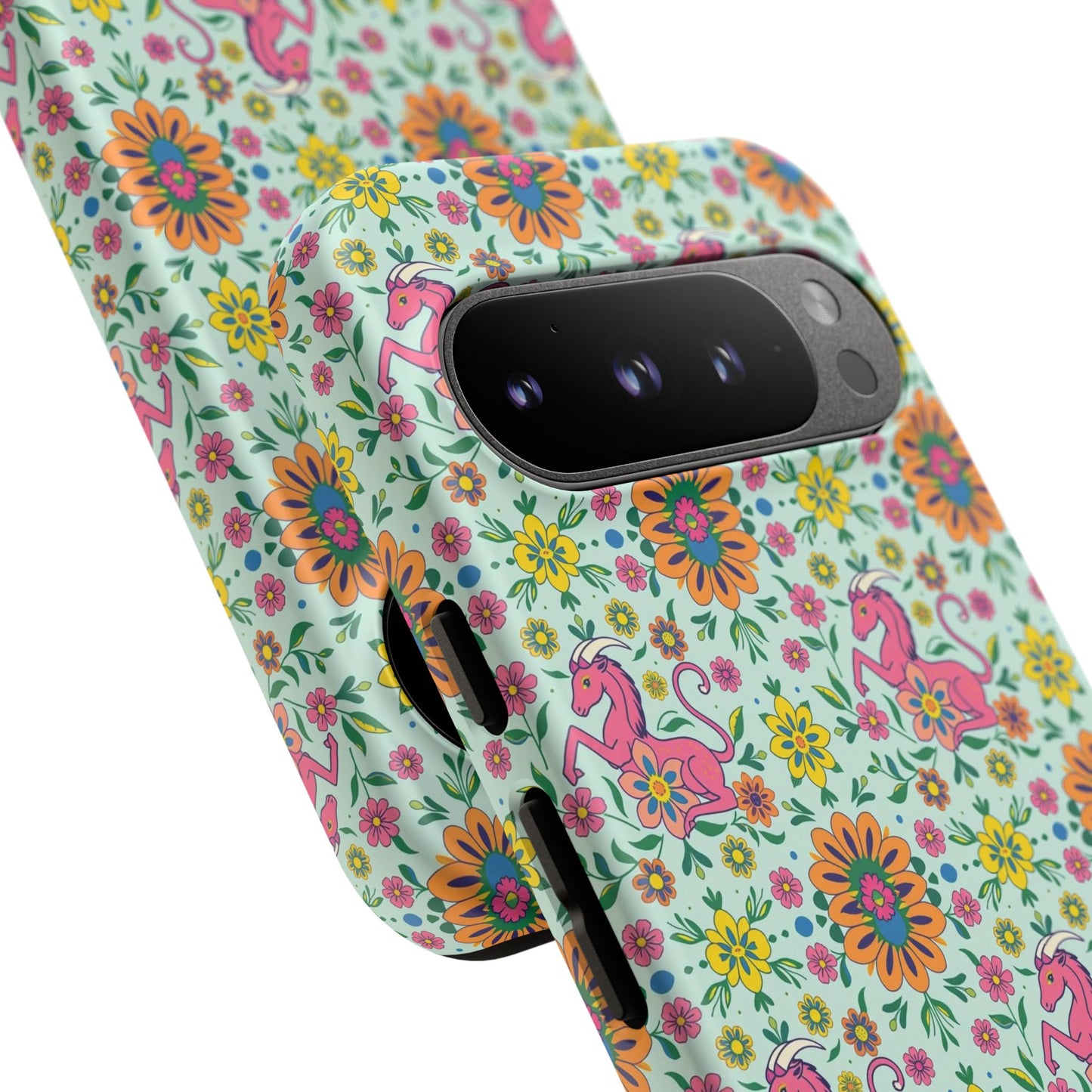Tough Cases, Aquarius, Zodiac, Flower Pattern