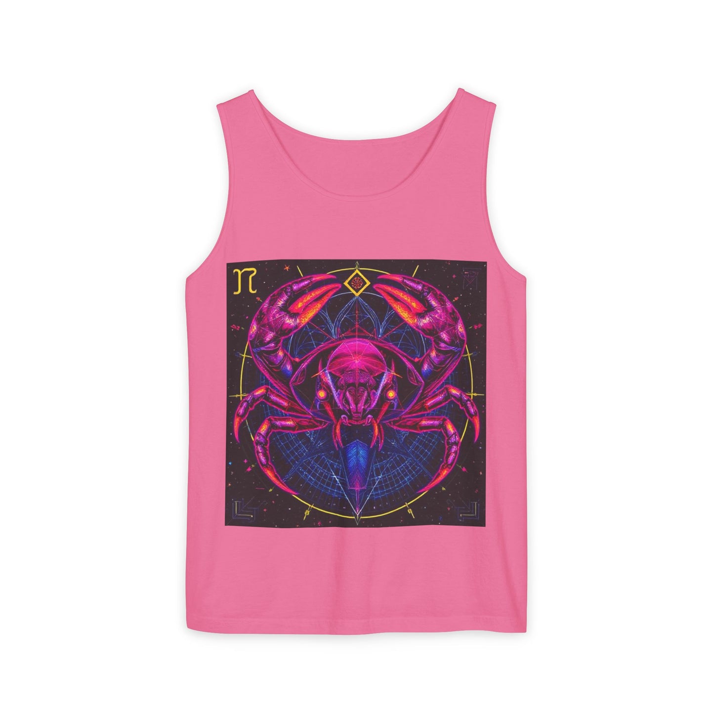 Unisex Garment-Dyed, Tank Top, Cancer, Pop Art, 100% US cotton