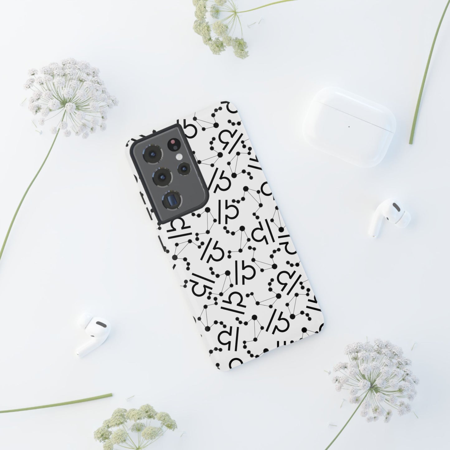 Tough Cases with the Libra Zodiac sign for iPhone, Samsung Galaxy, and Google Pixel devices
