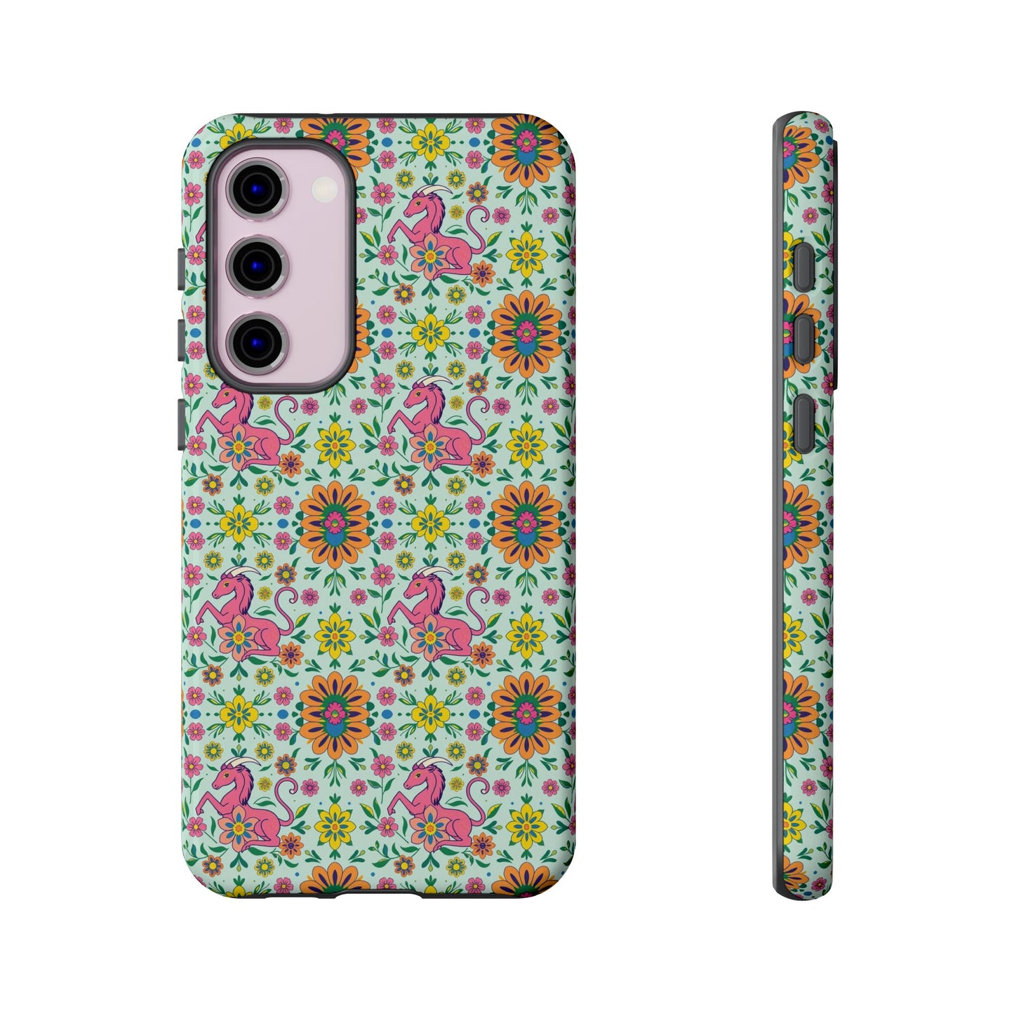 Tough Cases, Aquarius, Zodiac, Flower Pattern